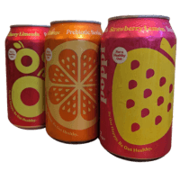 Poppi non-alcoholic options prebiotic sodas variety cans strawberry, lemonade orange, cherry li,e