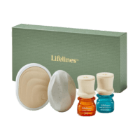 Lifelines Sensory Immersion Kit with two essential oils, a travel-friendly diffuser and a grounding stone fidget