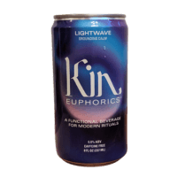 Kin Euphorics Lightwave Non-Alcoholic Adaptogen option. Blue and pink can
