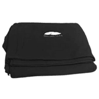 BLUEHILLS ULTRA COMPACT TRAVEL BLANKET in black folded up