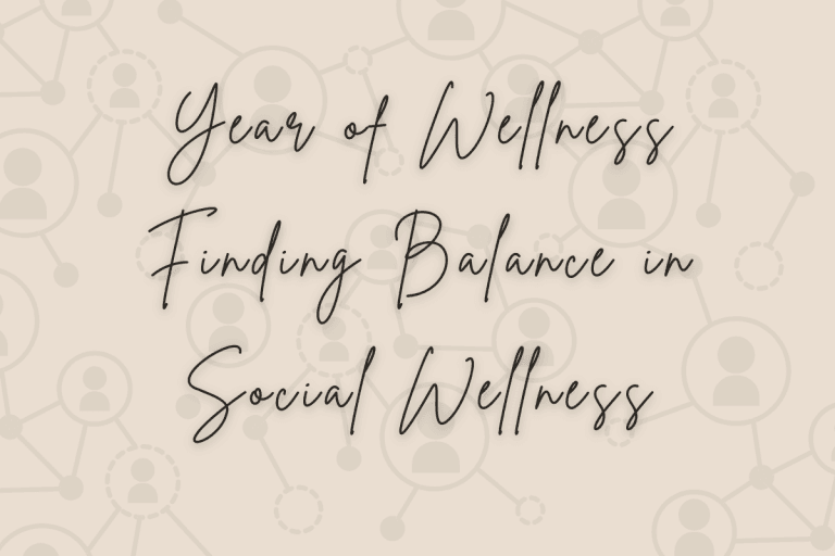 Year of Wellness. Finding balance in Social Wellness Graphic