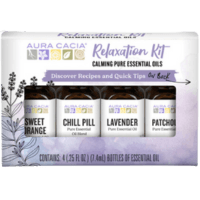 Aura Cacia Relaxation Essential Oils Kit. Non-toxic, Environmentally Friendly