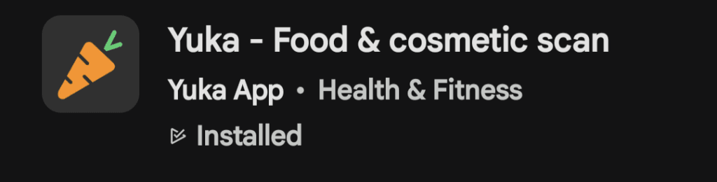 image of the yuka app icon - food and cosmetic scan health and fitness app