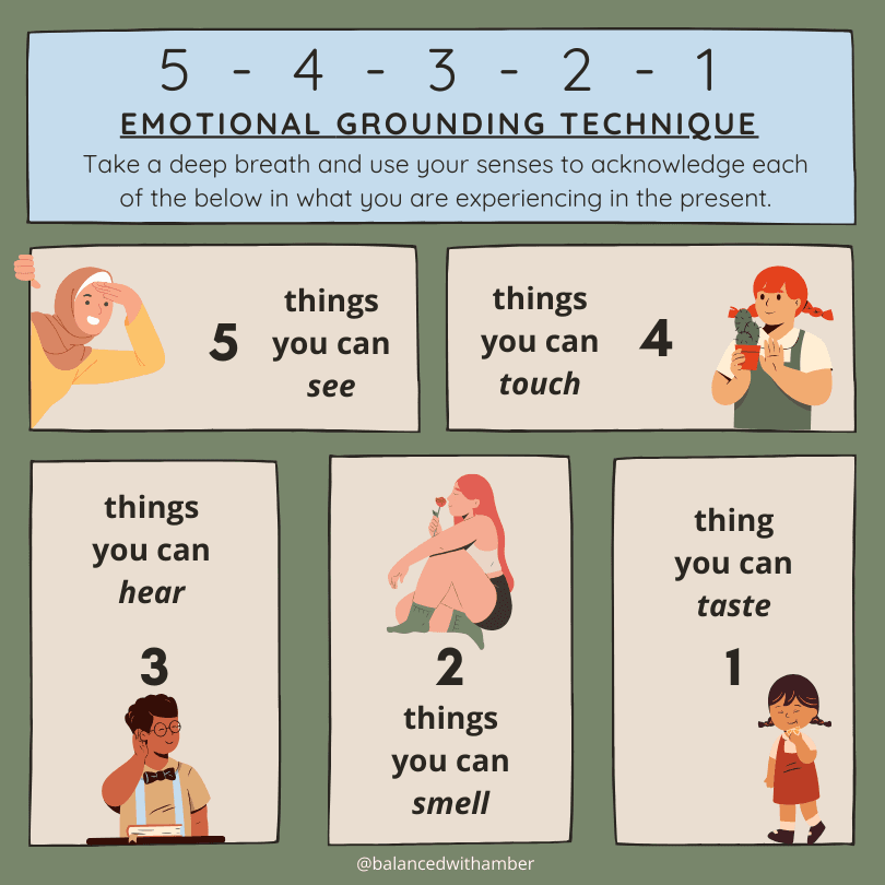 Grounding exercises for burnout recovery in women