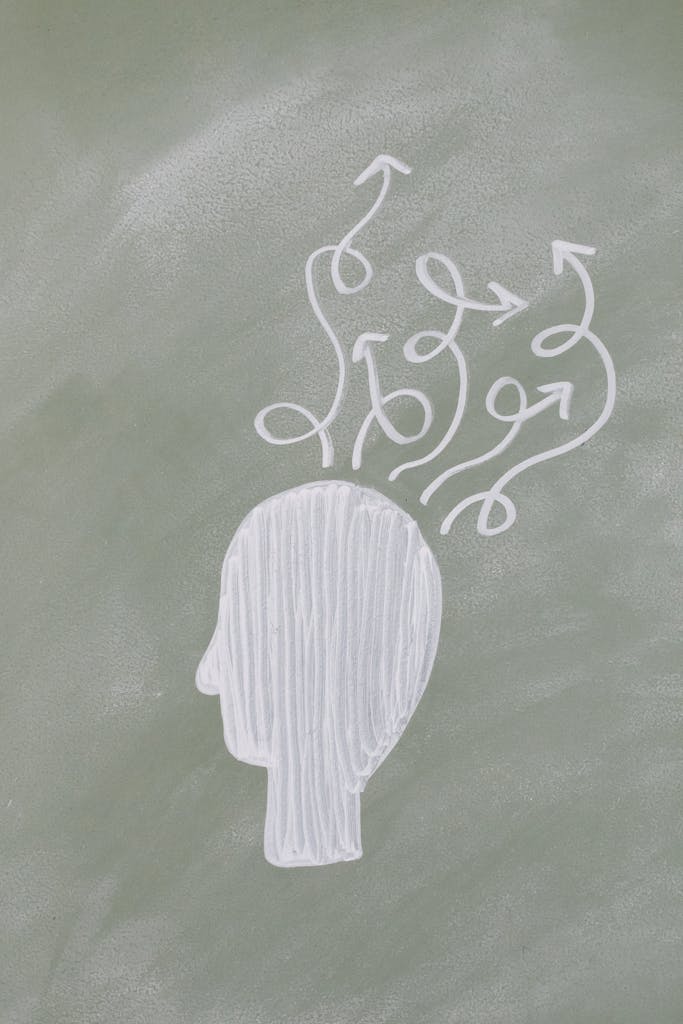 Emotional Wellness drawing on a chalkboard