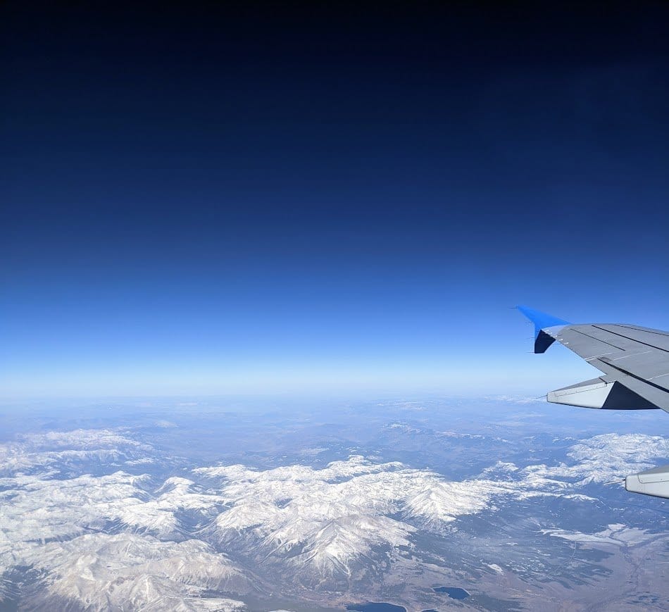 View from an airplane