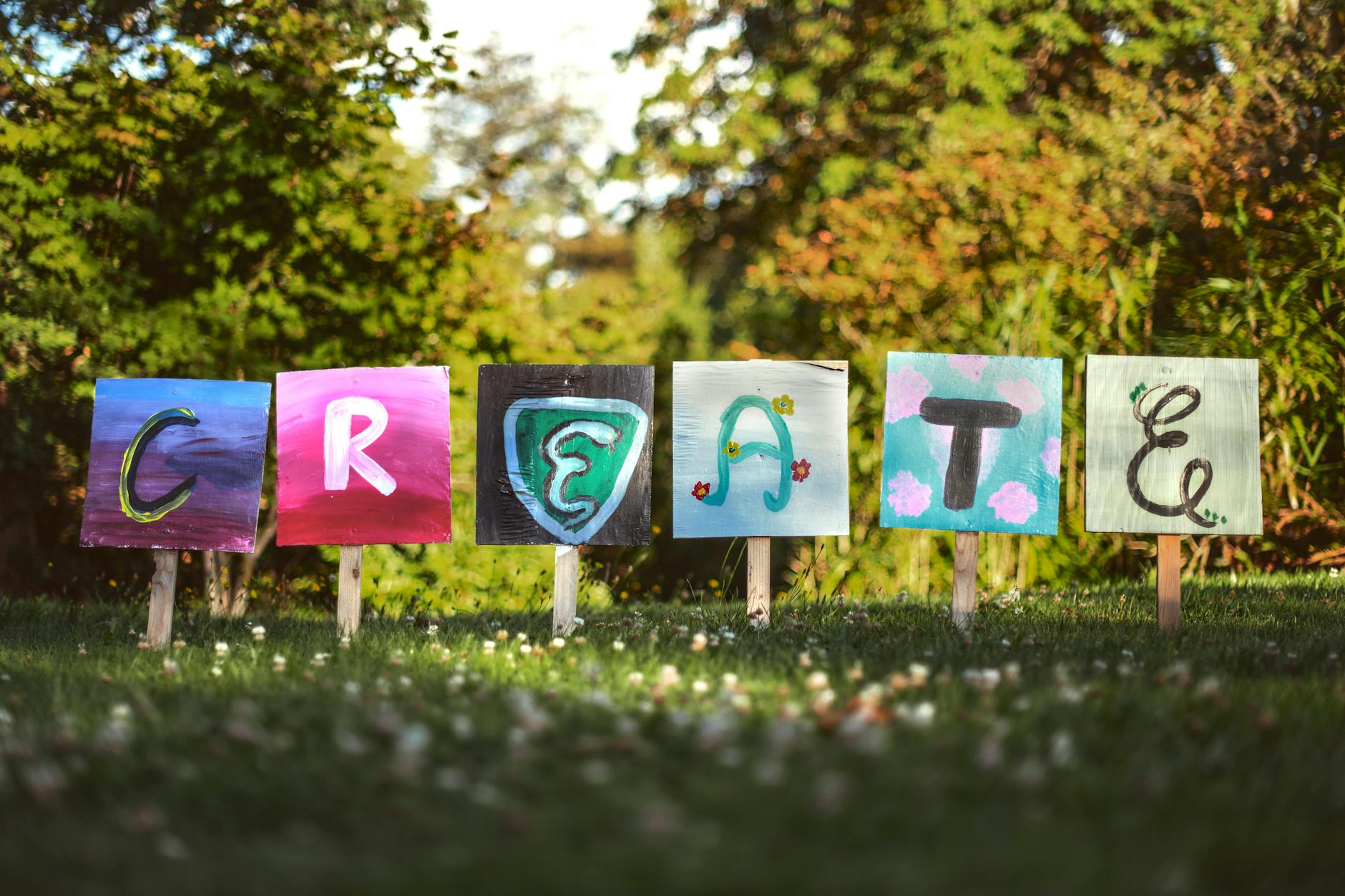 assorted color great board decor. Create Word for creative wellness