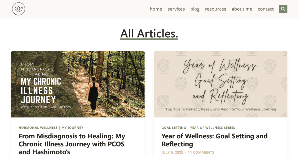 my blog.  Support for chronic illness and other stories